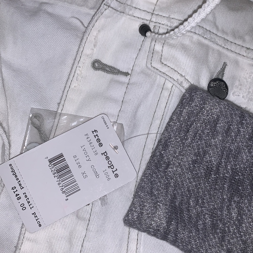 Free People Rugged Ripped Denim Jacket - Picture 11 of 12
